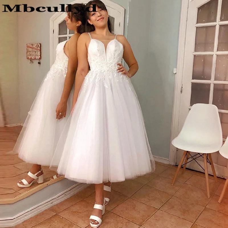 Очаровательные богемные Свадебные платья Mbcullyd 2020 элегантное кружевное платье