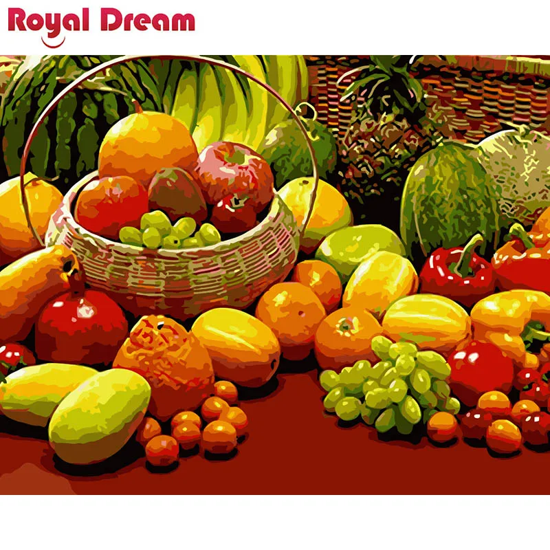 

Fruits DIY Painting By Numbers Acrylic Paint By Numbers HandPainted Oil Painting On Canvas For Home Décor