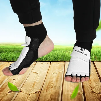 Kind Volwassen Bescherm Handschoenen Taekwondo Foot Protector Enkel Ondersteuning Vechten Voetbeschermplaat Kickboksen Boot Wtf Goedgekeurd Palm Beschermen