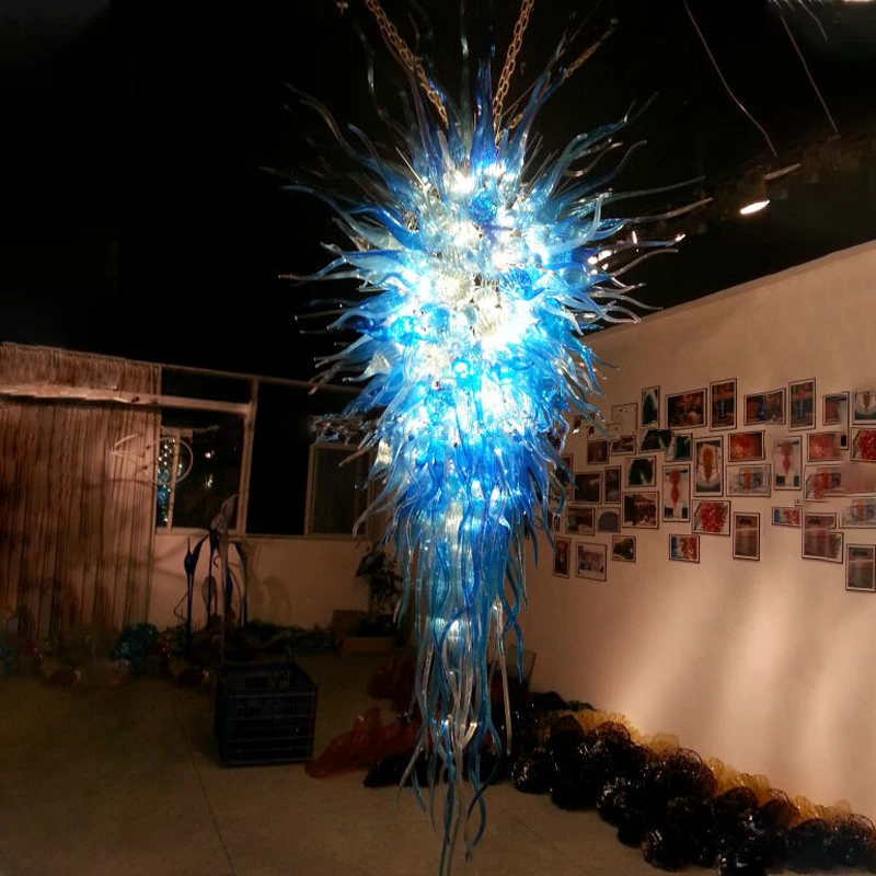 

2020 Luxury Blue Murano Glass Chandelier Pendant Lights for Home