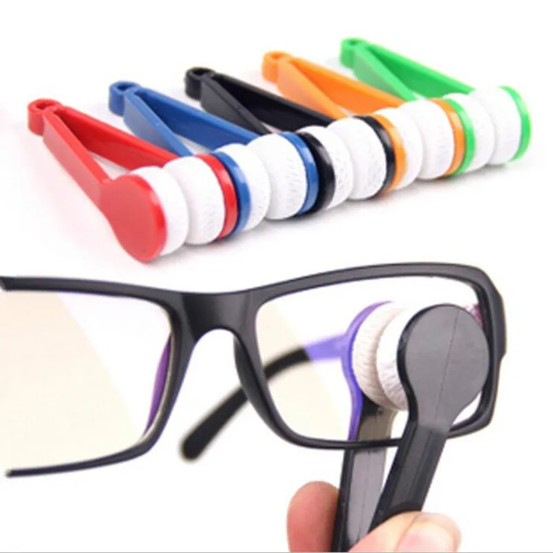 

Mini Two-side Glasses Brush Microfiber Spectacles Cleaner Glasses Cleaning Rub Cleaner Eyeglass Cleaner Brush Screen Rub