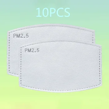 

10pcs PM2.5 Filter Pad Children 6 Layers Filter Activated Carbon Mask Filter Pad Mesh Pad Dust-proof Mouth Mask Pad