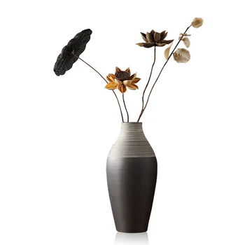 

CREATIVE ABSTRACT CERAMIC ART LIVING ROOM TV CABINET ORNAMENT NORTHERN EUROPE SIMPLE BLACK AND WHITE HOME DECORATION BIG VASE