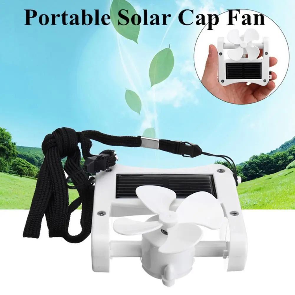 

Mini Solar Power/USB Portable Cap Hat Clip On Fan Hanging Desktop Camping Cooler For Mountain Climbing Camping Hiking