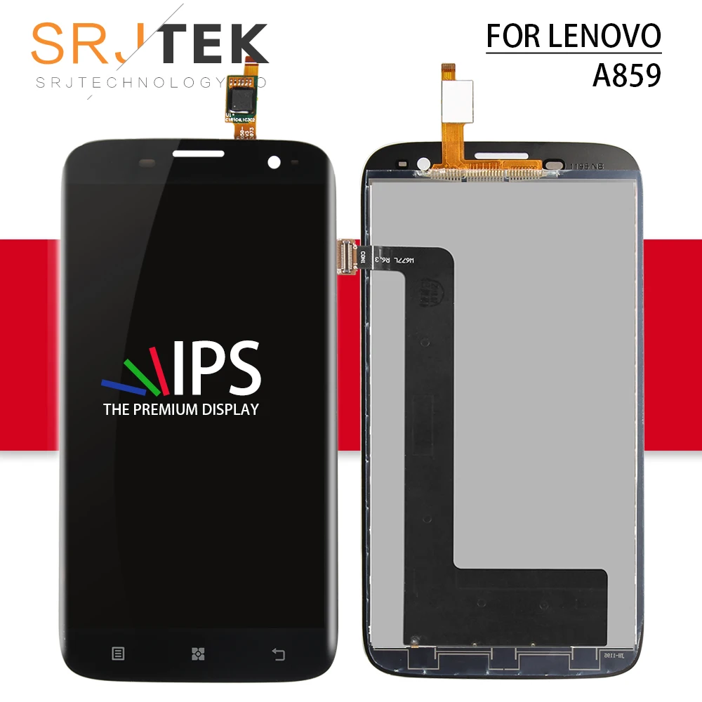 Pаспродажа Srjtek 5,0 для lenovo A859, ЖК дисплей, сенсорный экран, сенсорная панель, дигитайзер, сборка с рамкой для lenovo A859, дисплей