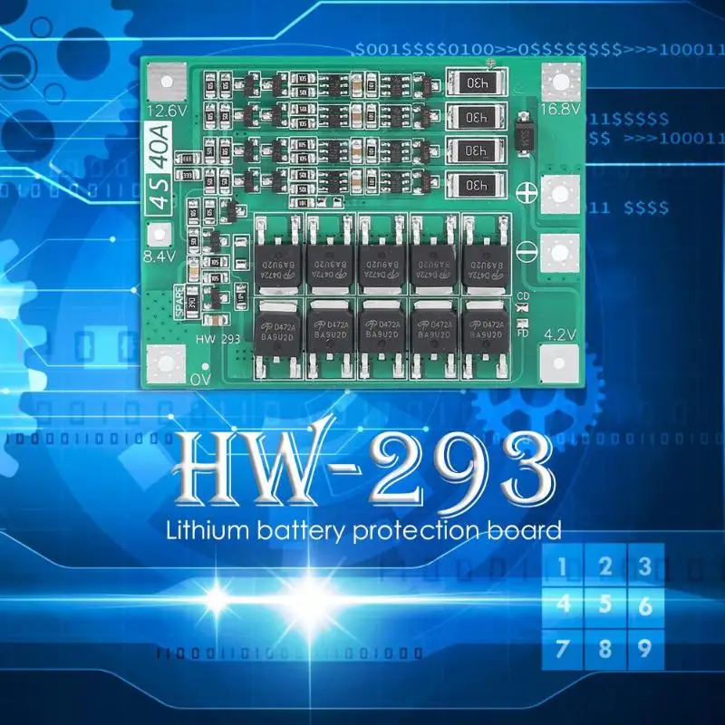 4S 40A PCB плата защиты BMS литий-ионная батарея 18650 зарядное устройство с балансом для бурильного двигателя 14,8 в 16,8 в Lipo сотовый модуль