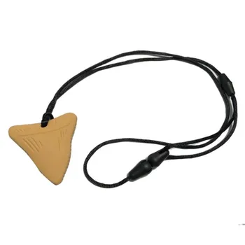 

Baby Teether Brown Silicone Baby Pendant Necklace Beads Creative Fish Teeth Chewing Pendant Necklace Children Molar Toys