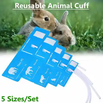 

5Pcs Pet Blood Pressure Cuff Reusable Animal Sphygmomanometer Cuff Dog Cat Pig Pet Neonatal Cuffs Kit Veterinary Medical Tool