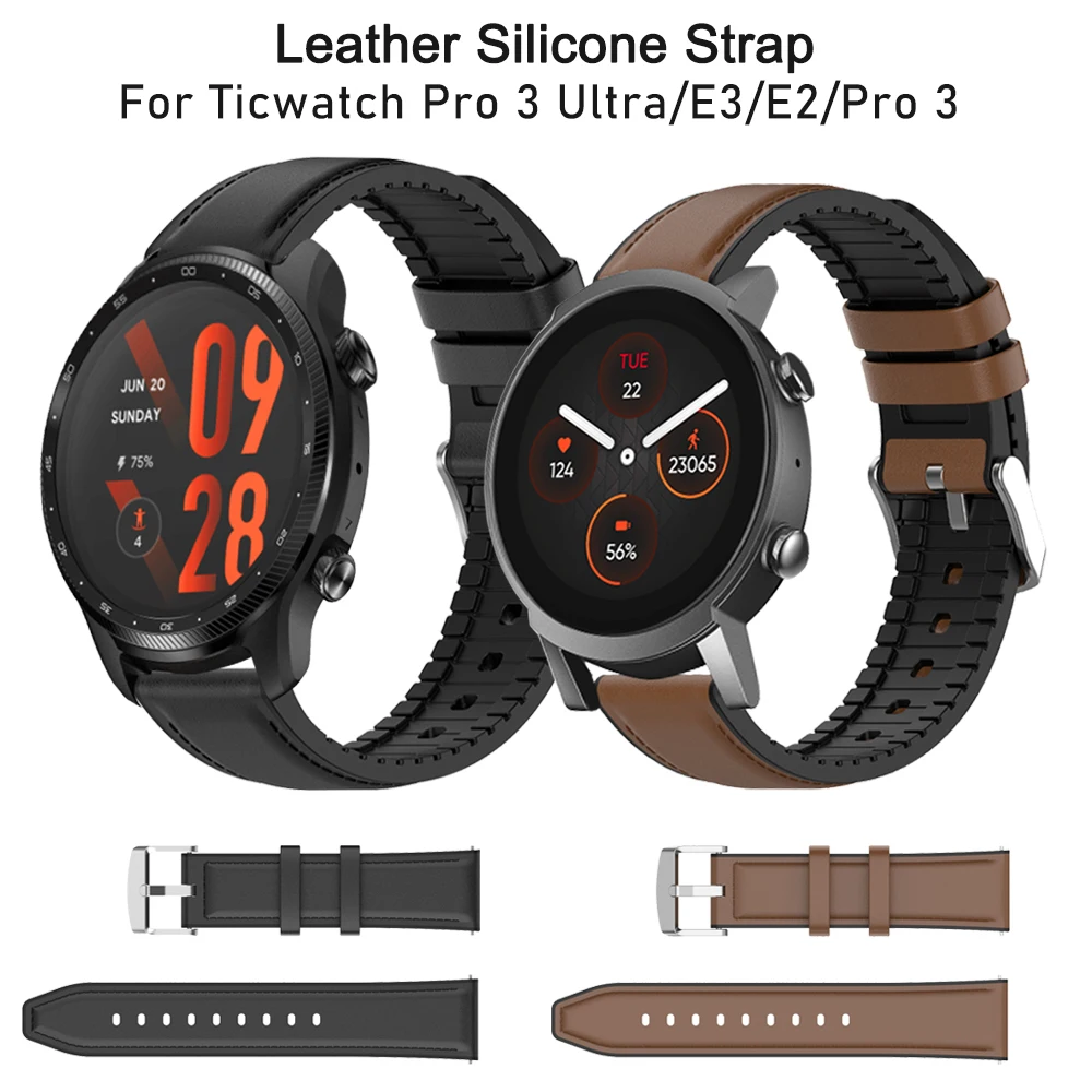 Cinturino In Silicone 22mm Per Ticwatch Pro 3 / Ultra / GTX / E2 / S2 E Coros Pace 3 / Pro / Apex 2 Pro / Apex - Ricambio Sportivo - 2