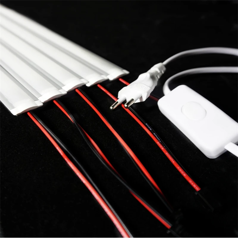 

2-10pcs/lot 1.64 feet LED bar light,50CM 6W switch power cord embedded rigid strip,200-240Vac driver free recessed bar light