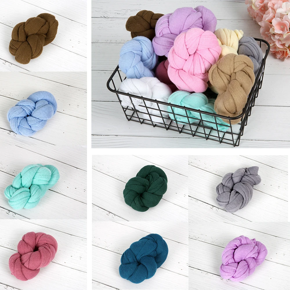 

Don&Judy 2019 Newborn Stretch Wrap Swaddle Baby Photography Blankets Newborn Shooting Baby Background Gauze Wraps for Photoshoot