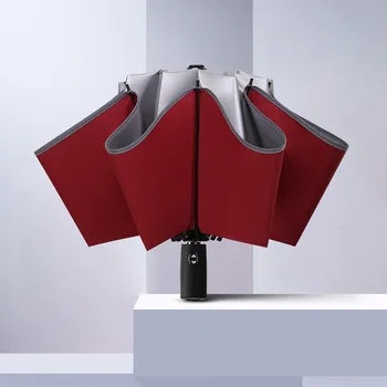 

Automatic Umbrella For Wedding Bride Rain Woman's Sun Umbrella Business Anti-UV Windproof Parasol Red Wedding Bride Umbrella