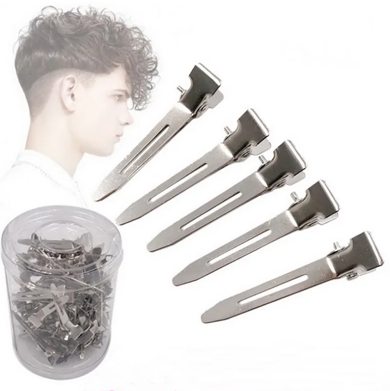 100 шт. маленькие металлические зажимы для волос из нержавеющей стали|Бельевые