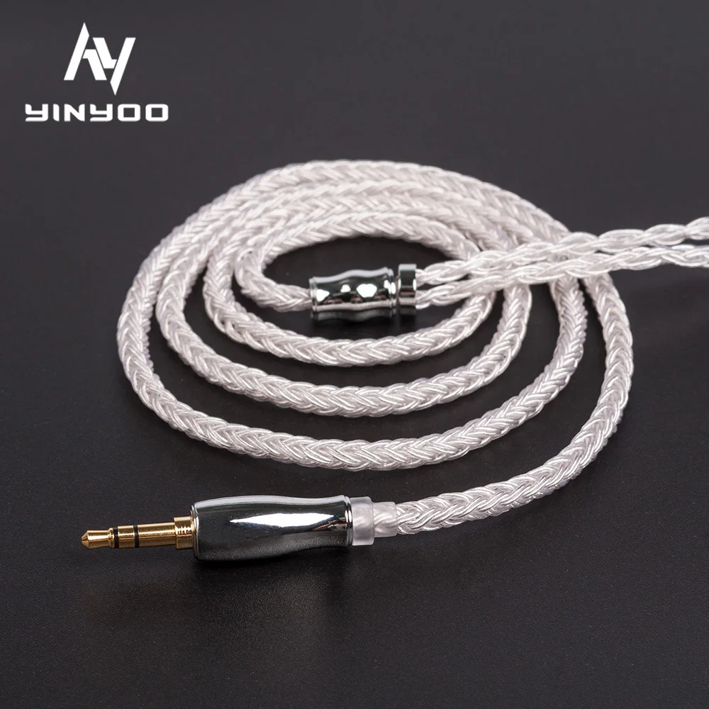 AK Yinyoo 16 Core посеребренный кабель 2,5/3,5/4,4 мм балансный кабель с MMCX/2pin разъем TFZ AS16 ZSN ZS10 PRO лампа указателя X6 V90 ZSX