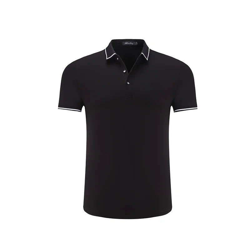 black YOTEE, Летняя Повседневная Деловая Высококачественная футболка поло с коротким рукавом, индивидуальная компания, индивидуальная хлопковая рубашка поло для мужчин и женщин - Цвет: black