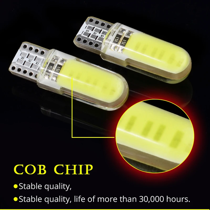 Автомобильная светодиодная лампа NAOEVO T10 W5W 12 В WY5W 5W5 внутренняя фара COB двигатель