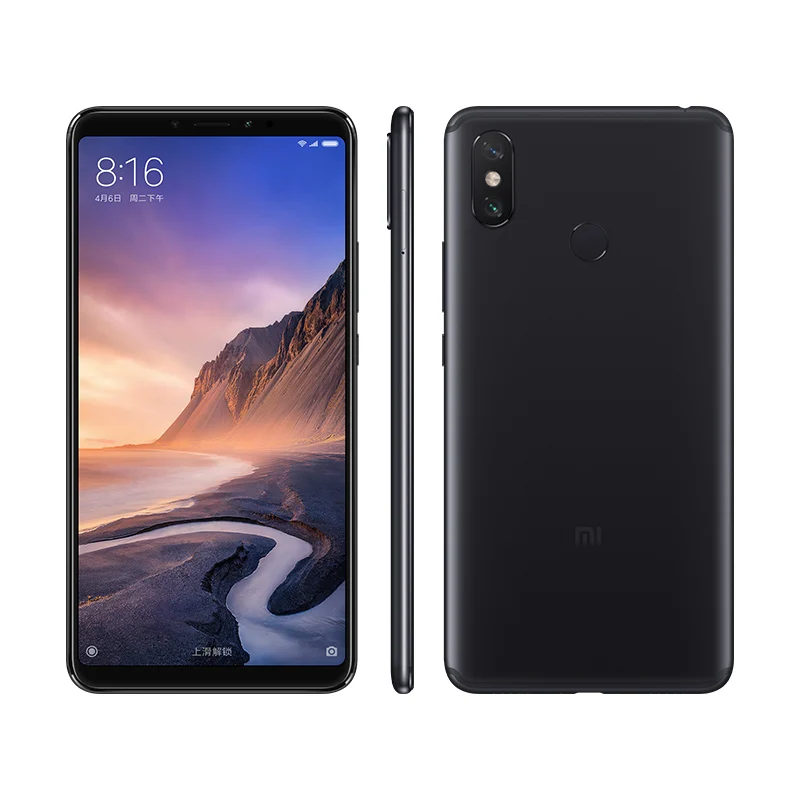 Xiaomi Mi Max 3, 4 ГБ, 64 ГБ, Восьмиядерный большой дисплей Snapdragon 636, 5500 мА/ч, легко использовать одной рукой, смартфон Max3