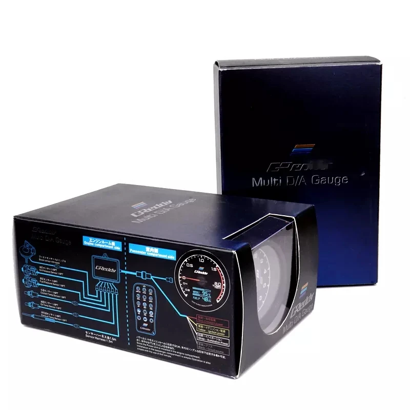 7 Color Turbo Boost Gauge Car Multi LCD Digital Display  Racing Meter GReddi Turbine Water Temp Oil temp Gauge 62mm 2.5 Inch
