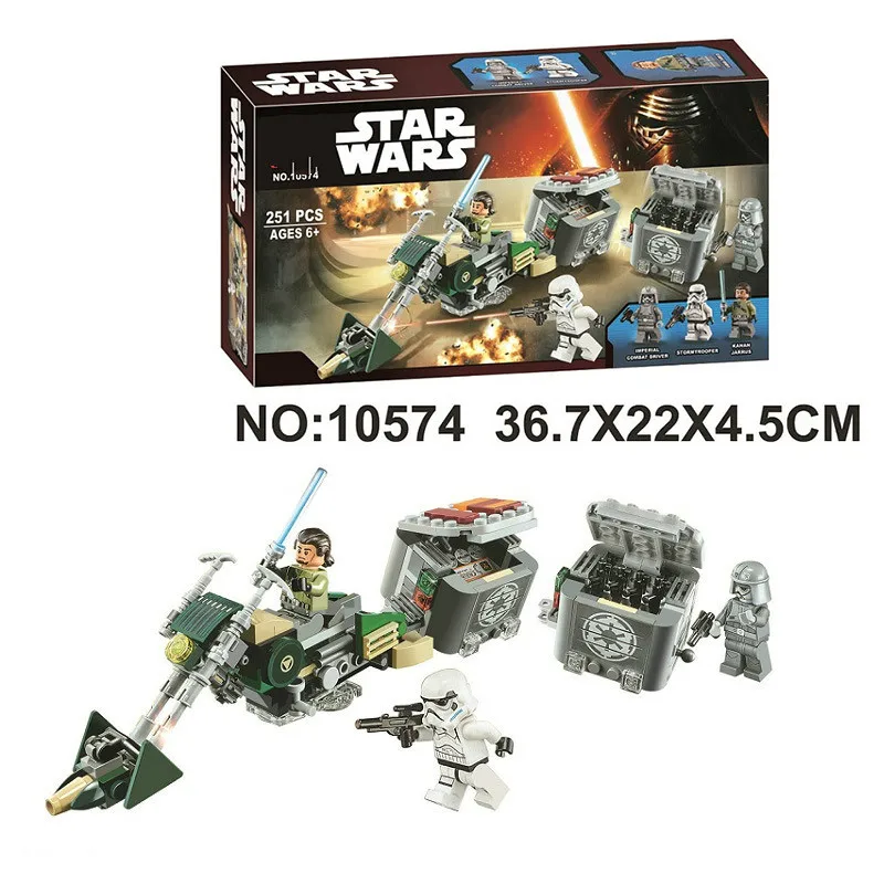 10574 серия Bela, модель велосипеда Kanan's Speeder, строительный блок, кирпичи, совместимые 75141, Звездные войны