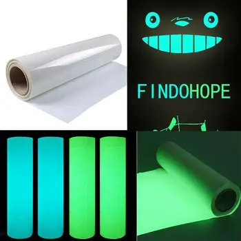 

Glow in The Dark PU Heat Transfer Vinyl Luminous T-Shirt Press Paper Sheet Iron on Print Pattern Noctilucent Art Crafts