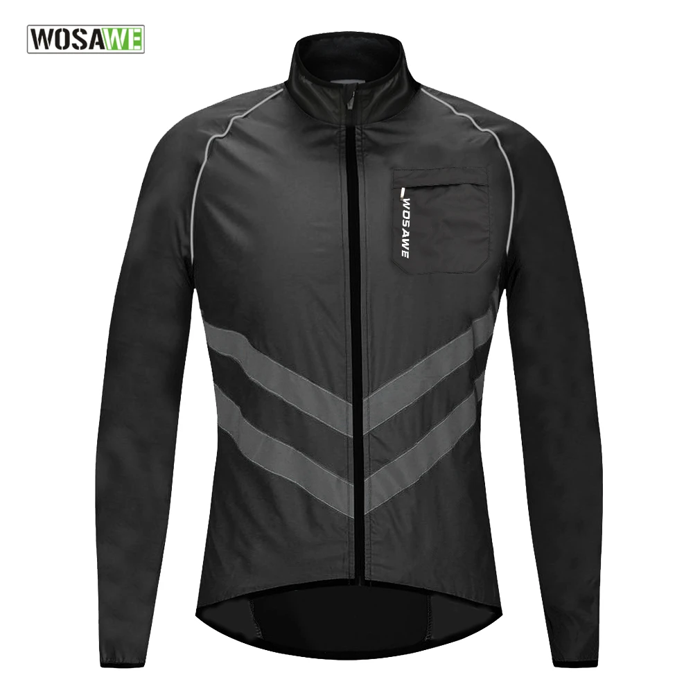 

WOSAWE Windproof Cycling Jackets Men Women Riding Waterproof Cycle Clothing Bike Long Sleeve Jerseys Sleeveless Vest Windbreaker