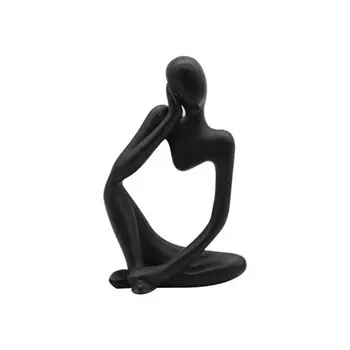 Nordycki współczesny sztuka abstrakcyjny kształt myśliciel statua streszczenie Handmade żywica nowoczesne Hollow myśliciel rzeźby do wystroju domu tanie i dobre opinie CN (pochodzenie) europe MASCOT Z żywicy