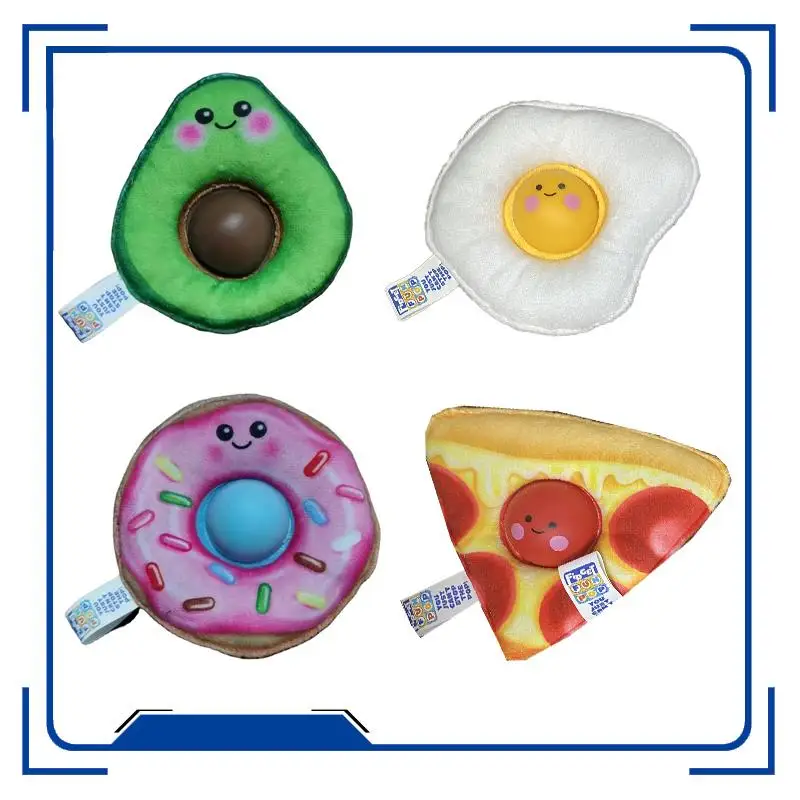 Pop It Fidget Toy Anime Kawaiipop Push Plush Cold-Proof Pinch Music Donut Avocado Omelette Pizza Decompression Gift | Игрушки и хобби