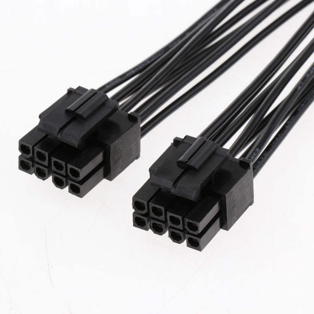 CPU Power Splitter Cable, 8Pin to Dual CPU 8 Pin(4+4) CPU to Motherboard Power Adapter Y Splitter Extension Cord (20cm)