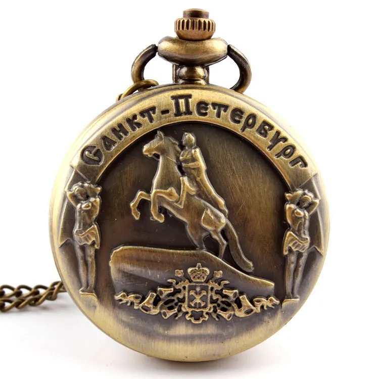 Dropshipping-Antique-Bronze-Knight-Ride-Horse-Man-Lion-Tiger-Engraved-Bronze-Pendant-Chain-Quartz-Pocket-Watch