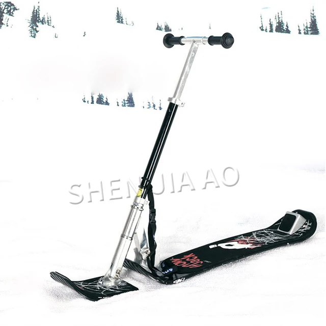 Foldable Outdoor Sled Snow Sport Sleigh Skis Winter Sledge Aluminum for Children Adult New Style