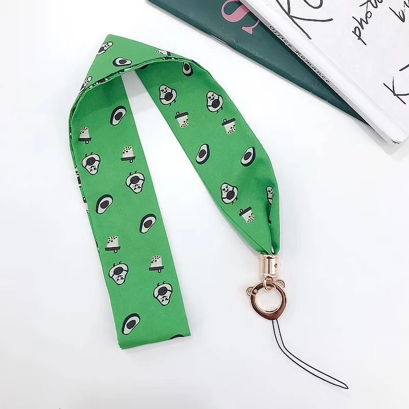 Xiaoqing blumen obst tie lanyard schlussel zertifikat тренажерный зал удобный mit USB abzeichen клип мультфильм DIY Шелковый schal lanyard - Цвет: C