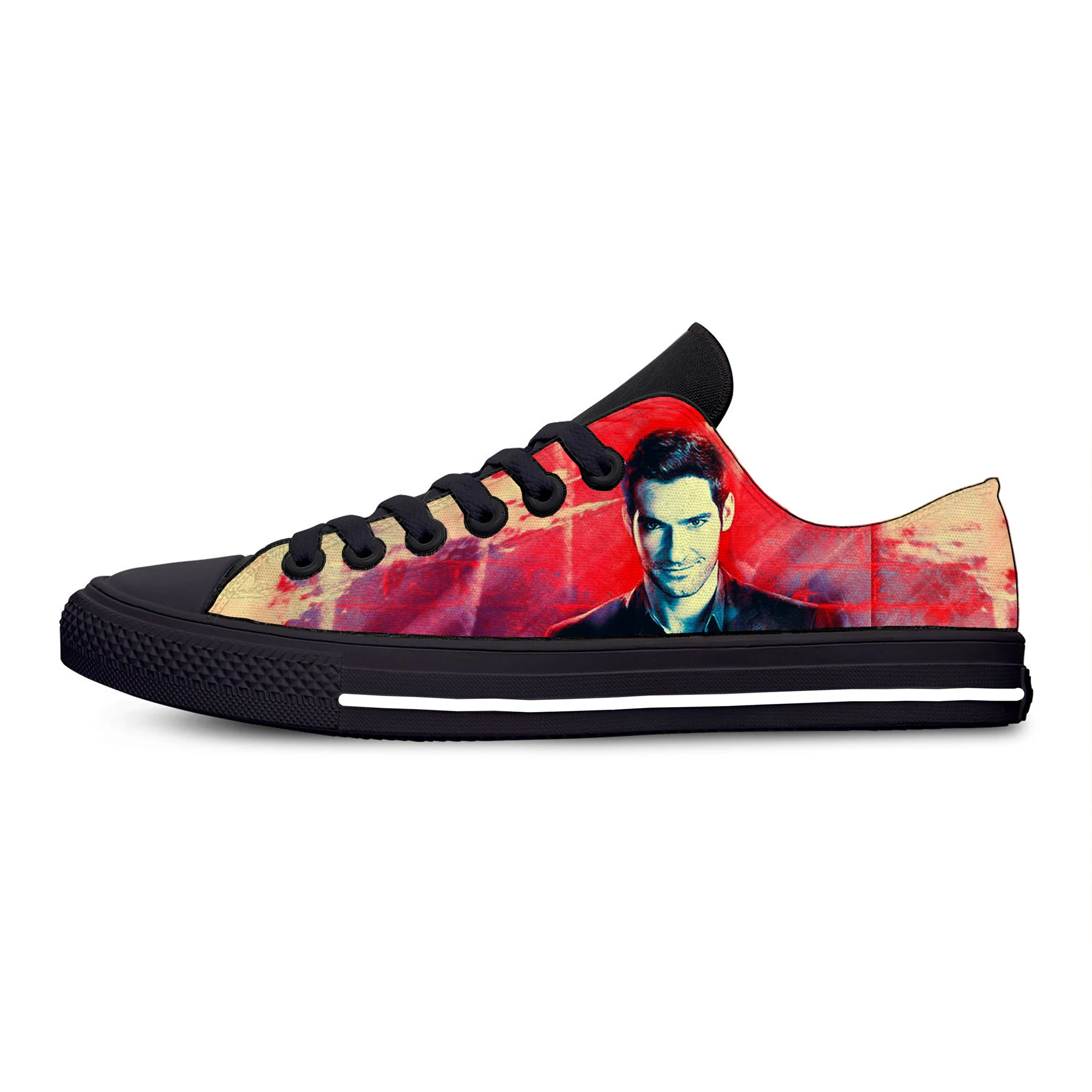 Zapatillas de tela informales para hombre y mujer, zapatos ligeros y  transpirables con estampado 3D de Devil Lucifer Morningstar TV, divertidos,  a la moda| | - AliExpress