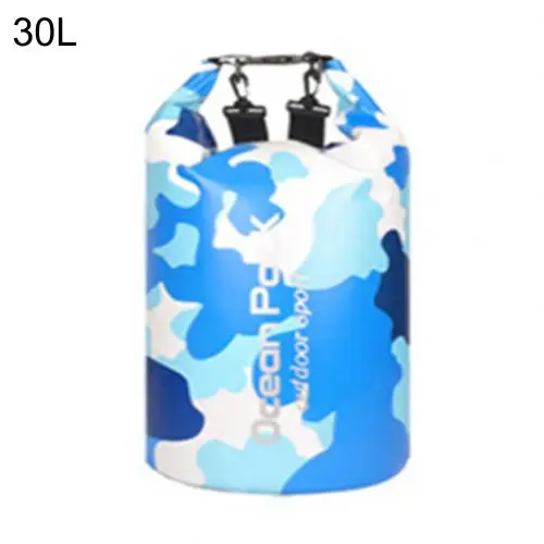 30l Camouflage Blue Открытый Путешествия Плавание плавающий рафтинг каяк Водонепроницаемый сухой мешок для хранения пакет мешок парусный каноинг катание на лодках Водонепроницаемость - Цвет: 30l Camouflage Blue