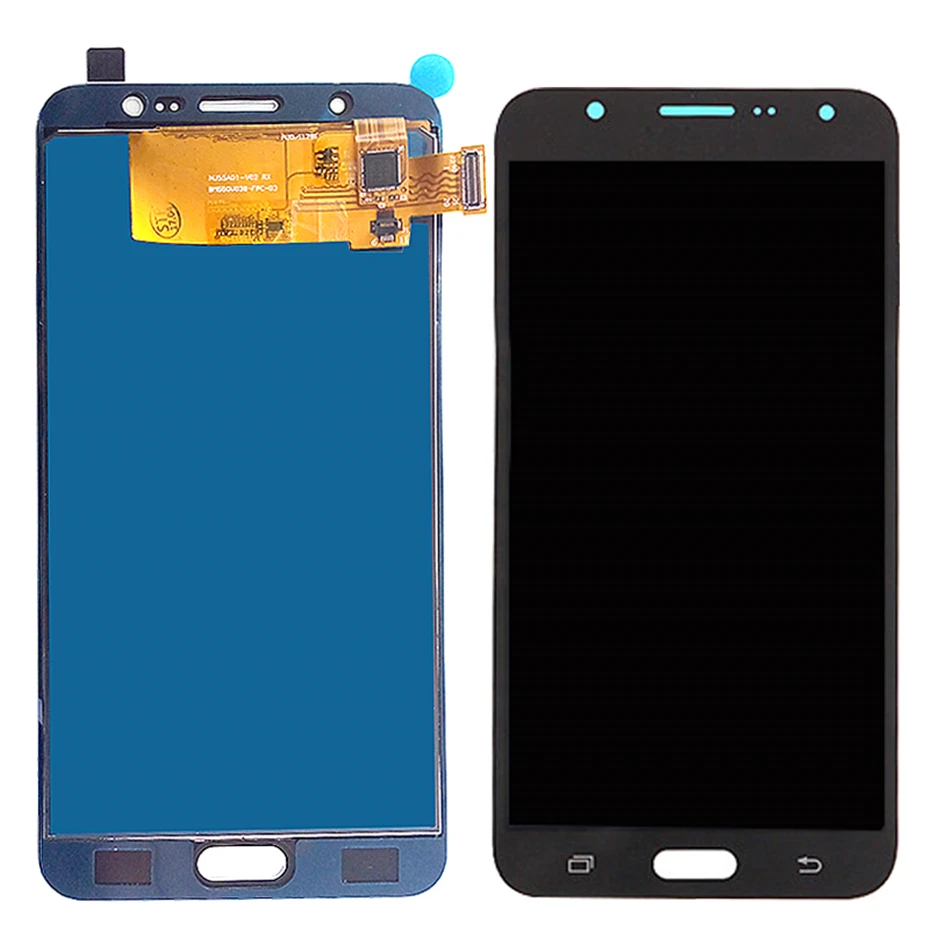 На тонкопленочных транзисторах на тонкоплёночных транзисторах ЖК-дисплей для Samsung Galaxy J7 j710 J710FN J710F J710M J710Y J710G J710H кодирующий преобразователь сенсорного экрана в сборе рамка для кнопки «Домой» - Цвет: black No Frame