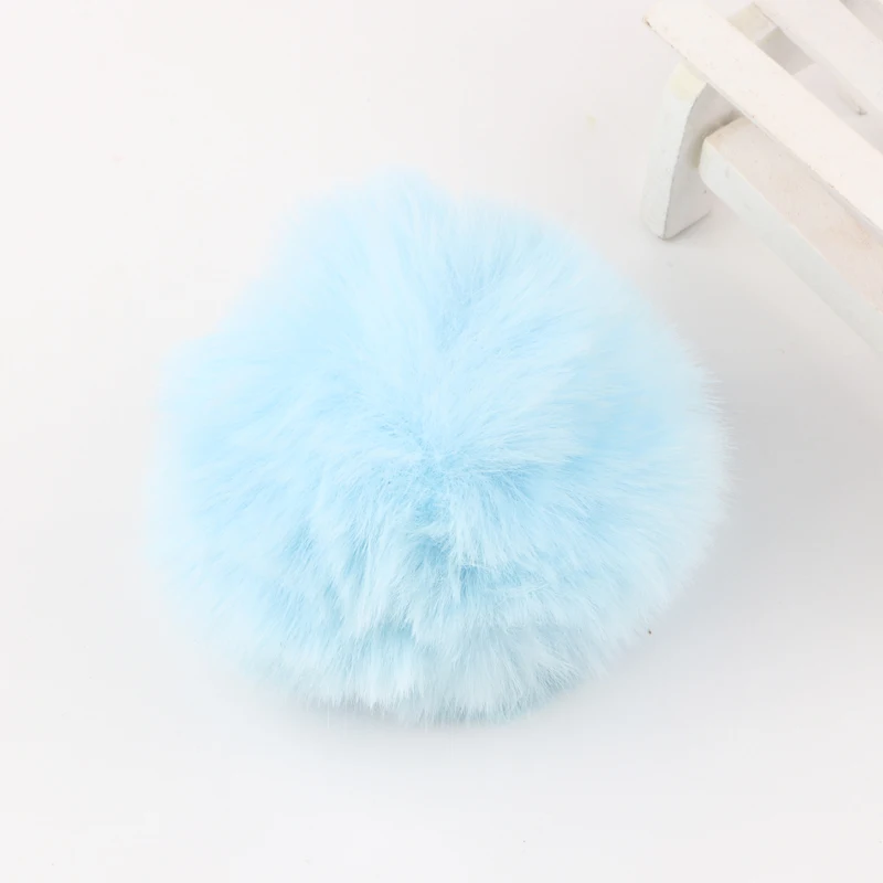 Big Pom Pom 8cm Fake Faux Fur Pompones Soft Fluffy Balls Solid Color Pompom For Women Handbag Phone Pendant Pompony Dekoracyjne