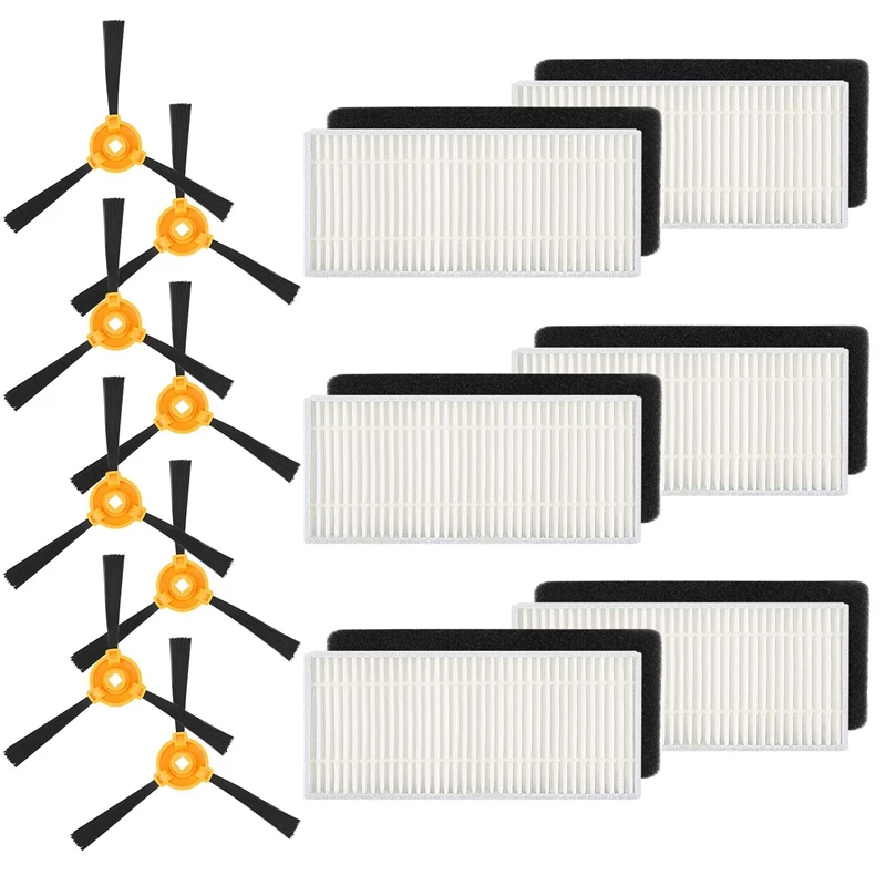 

Replacement Parts For Ecovacs Deebot N79 Deebot N79S Robotic Vacuum Accessories - 14 Pack (6 Filter + 8 Side Brush)
