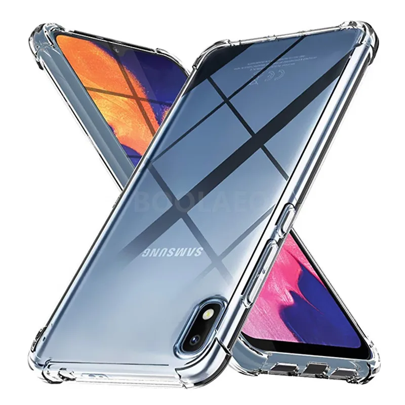 

Shockproof Transparent Silicone Phone Case For Samsung galaxy note 10 8 9 S10 S9 S8 plus S7 A50 a70 a40 Clear protection Cover