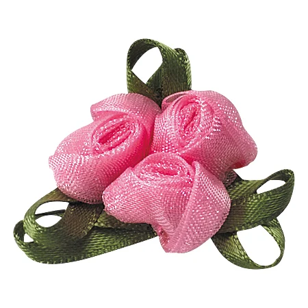 Satin Ribbon 148 YAMA Foliage Flower Diameter 20mm±3mm Leaf 29mm±3mm 100pcs/bag Ribbon Engagement Wedding DIY Decoration - Цвет: Satin Ribbon 148