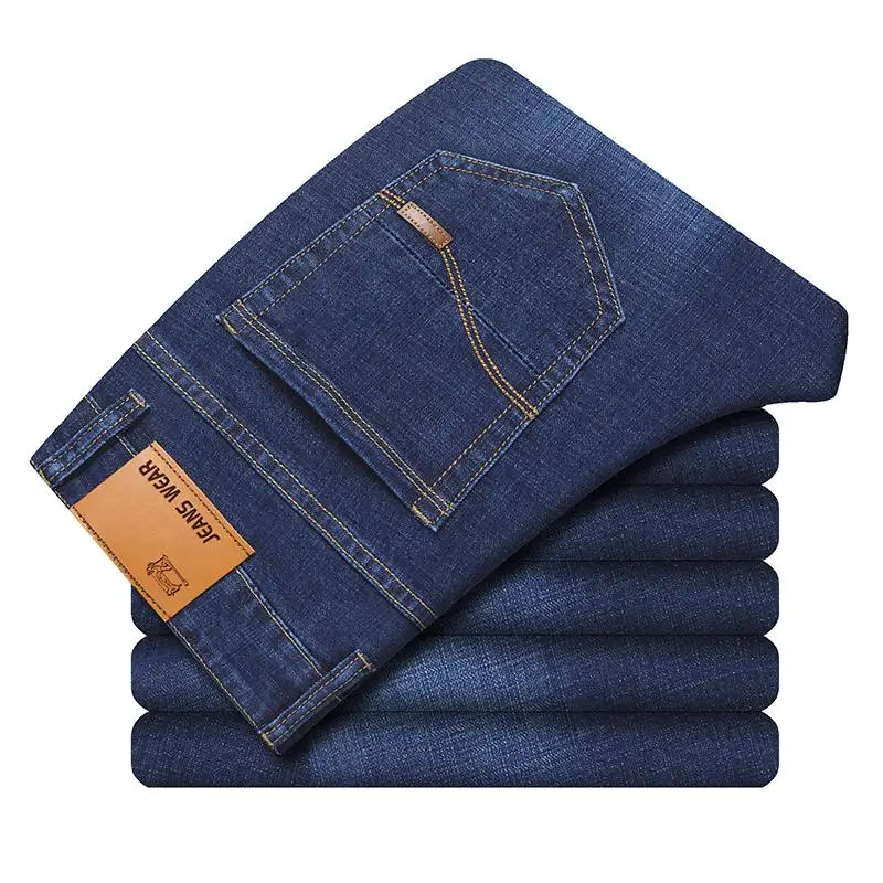SULEE бренд новые мужские тонкие эластичные джинсы модные деловые классические стильные обтягивающие джинсы джинсовые мужские штаны 5 моделей - Цвет: 1108 Blue