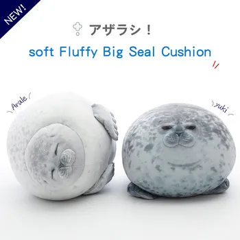 

3D Novelty Seal Plush Toys Sea Lion Stuffed Throw Pillow Soft Seal Plush Party Hold Pillow Baby Sleeping Pillow Chair Cushion