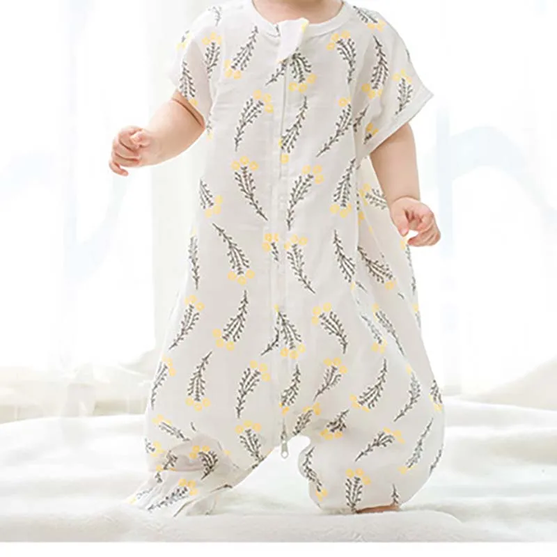  Newborn baby sleep gown Infant Sleepwear gauze Sleeping Bag Split leg boy girl blanket gauze cotton