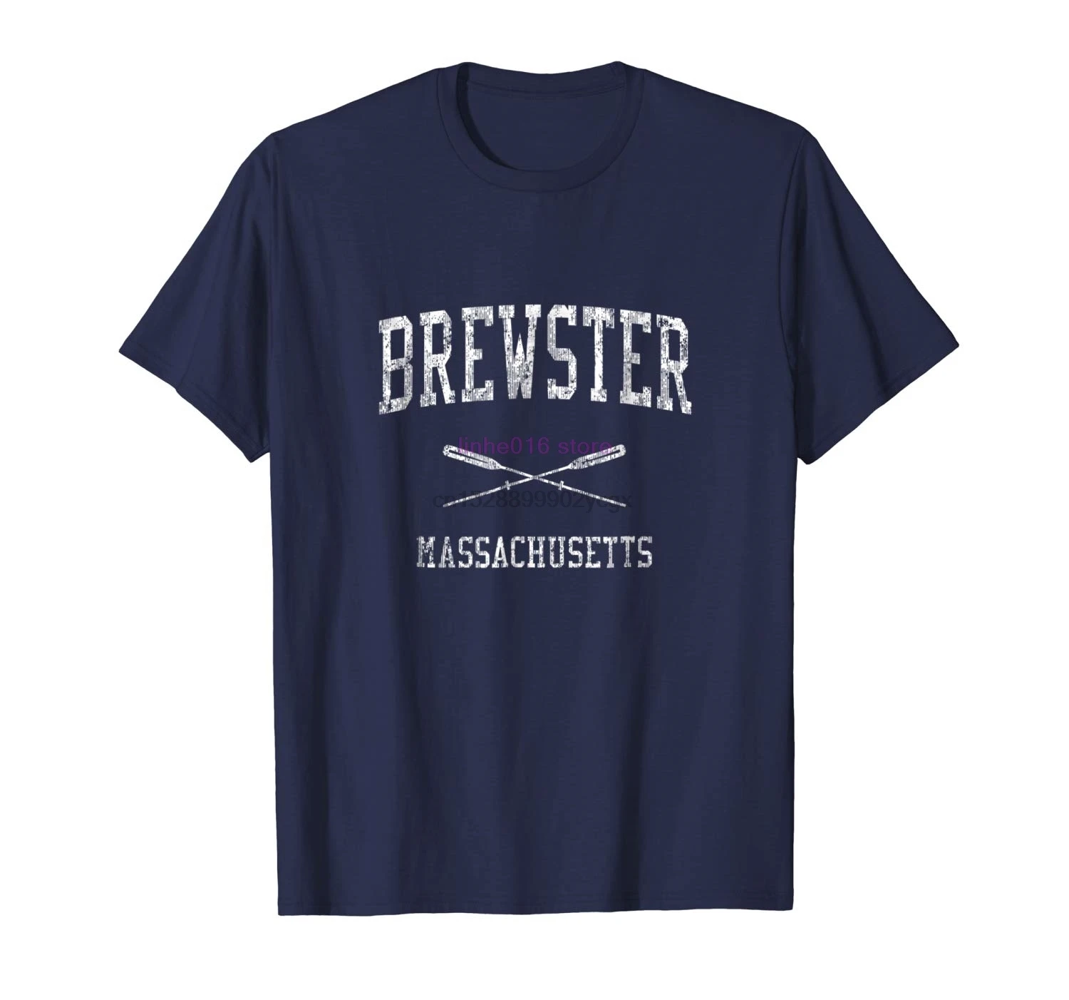 Брендовая мужская рубашка винтажная дизайнерская Спортивная футболка Brewster Boston MA