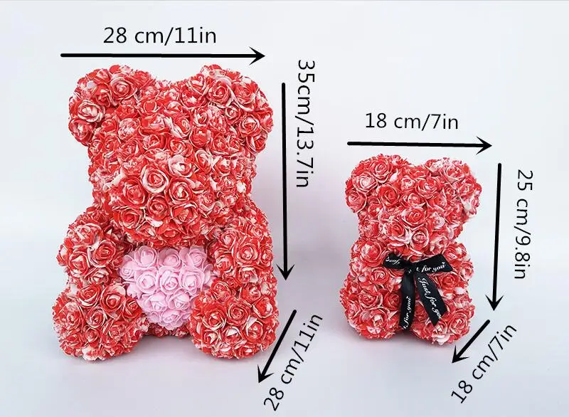 Плюшевый мишка 35 см искусственная пена смешанные цвета розовый медведь свадебный юбилей день Святого Валентина День рождения подарок свадебный подарок цветок