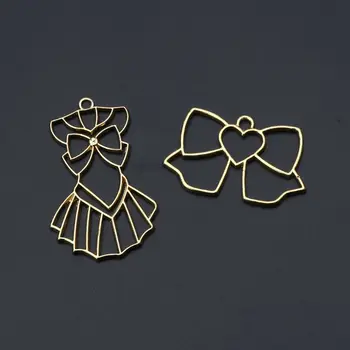 

7Pcs Open Bezel Charm Blank Frame Pendant for UV Resin Crafts Jewelry Making N58F