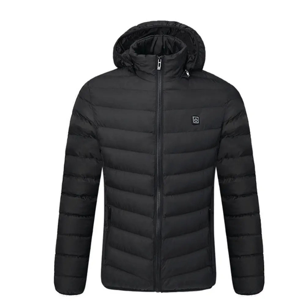 

Warm USB Heated Coat Electric Vest Heated Temperature Ajustable Hoodie Jacket Waterproof Skiing Pocket Electric Battery Winter