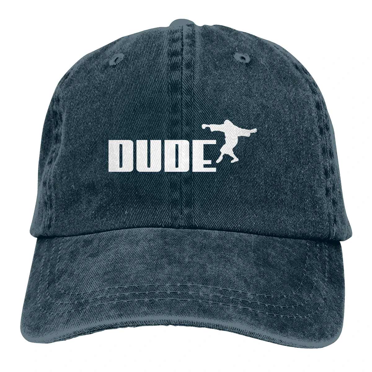 Dude Casquette Deep Heather Мужская и женская джинсовая бейсболка с завязками Регулируемая Кепка для гольфа