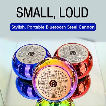 

Portable Wireless Bluetooth Speaker Powerful 3D Stereo Music Center System Mini Bass Column Streamer Colorful Metal Plugable USB
