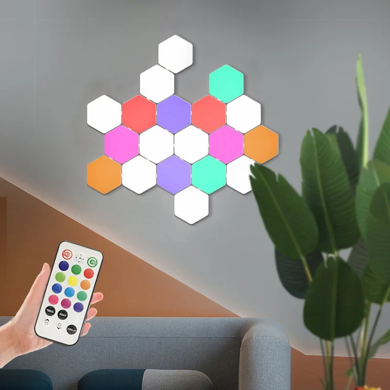 2021 DIY светодиодный Панель светильник RGB Quantum Лампа Белая магнитная шестигранников