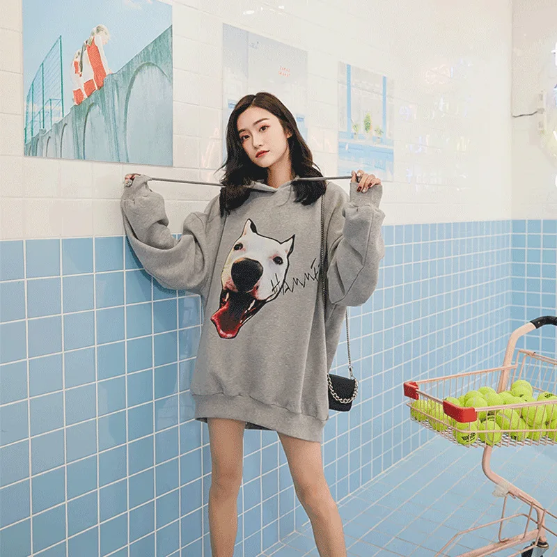 

Spring and Autumn New Solid Color Dress Loose Print Long Dress Comfortable Casual Clothes XC091601