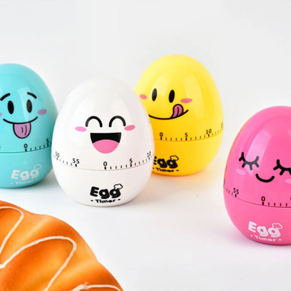 

Kitchen Egg Timer 60 Minutes Cartoon Cute Cooking Clock Alarm Mechanical Home Decor